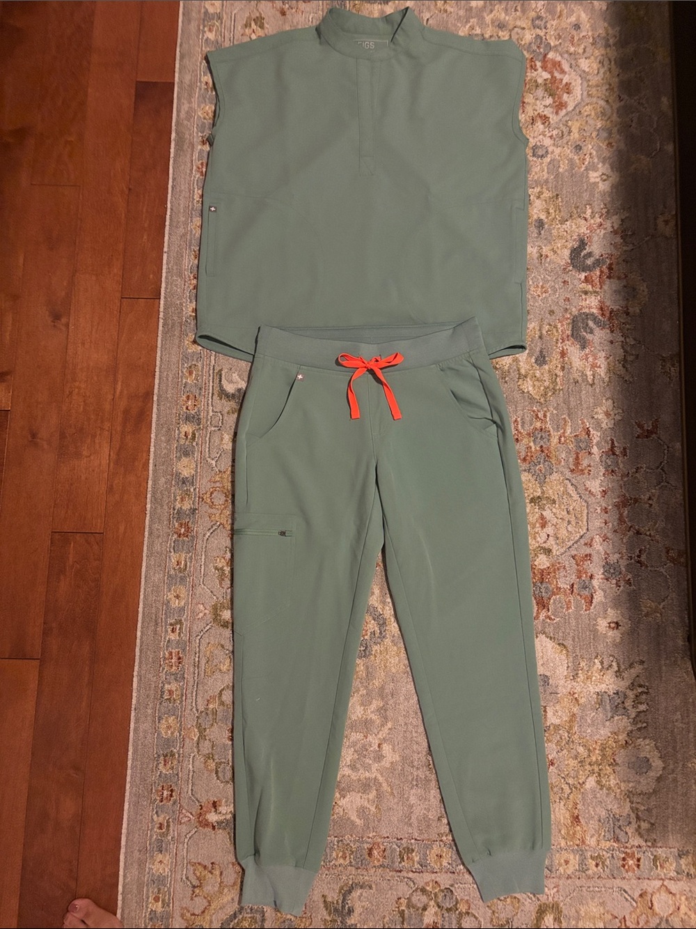 Figs Scrubs Sage Green set